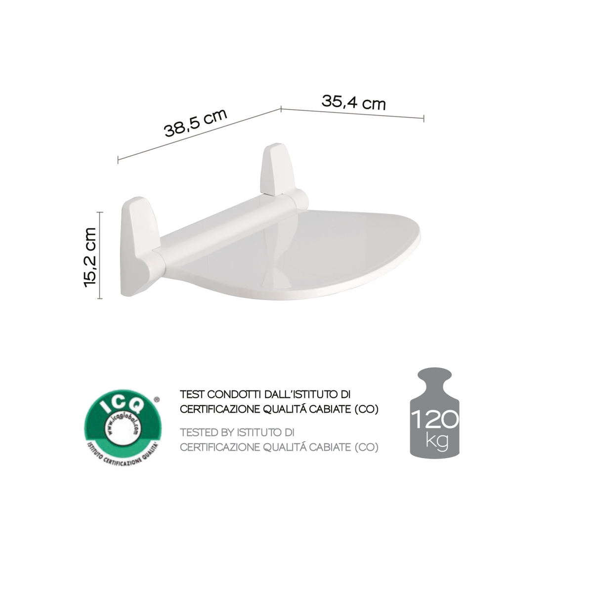 Fotos ambiente de Dino White Shower Shower Seat [51178]