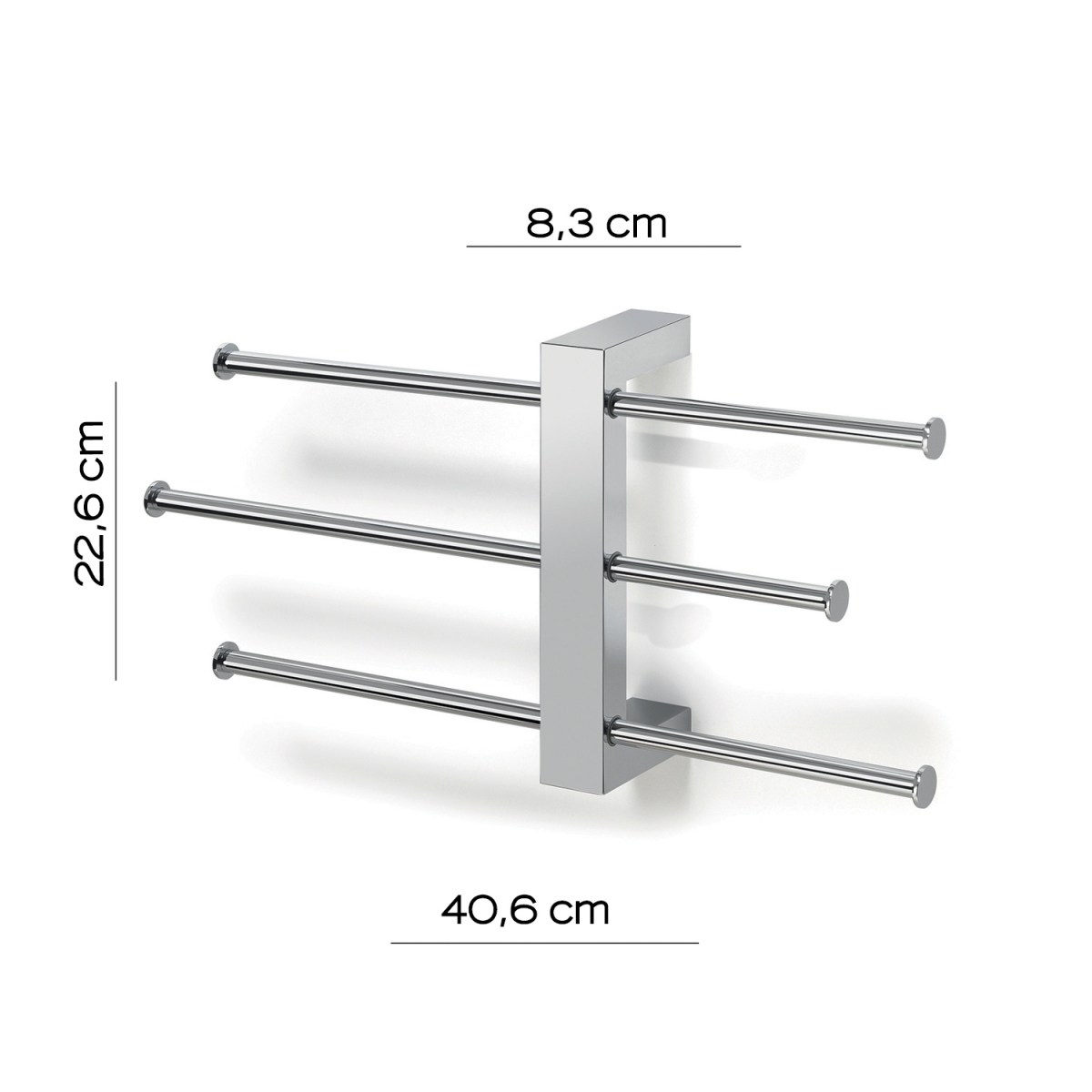 Bar Detail With 3 Bridge Chrome Towel Racks
