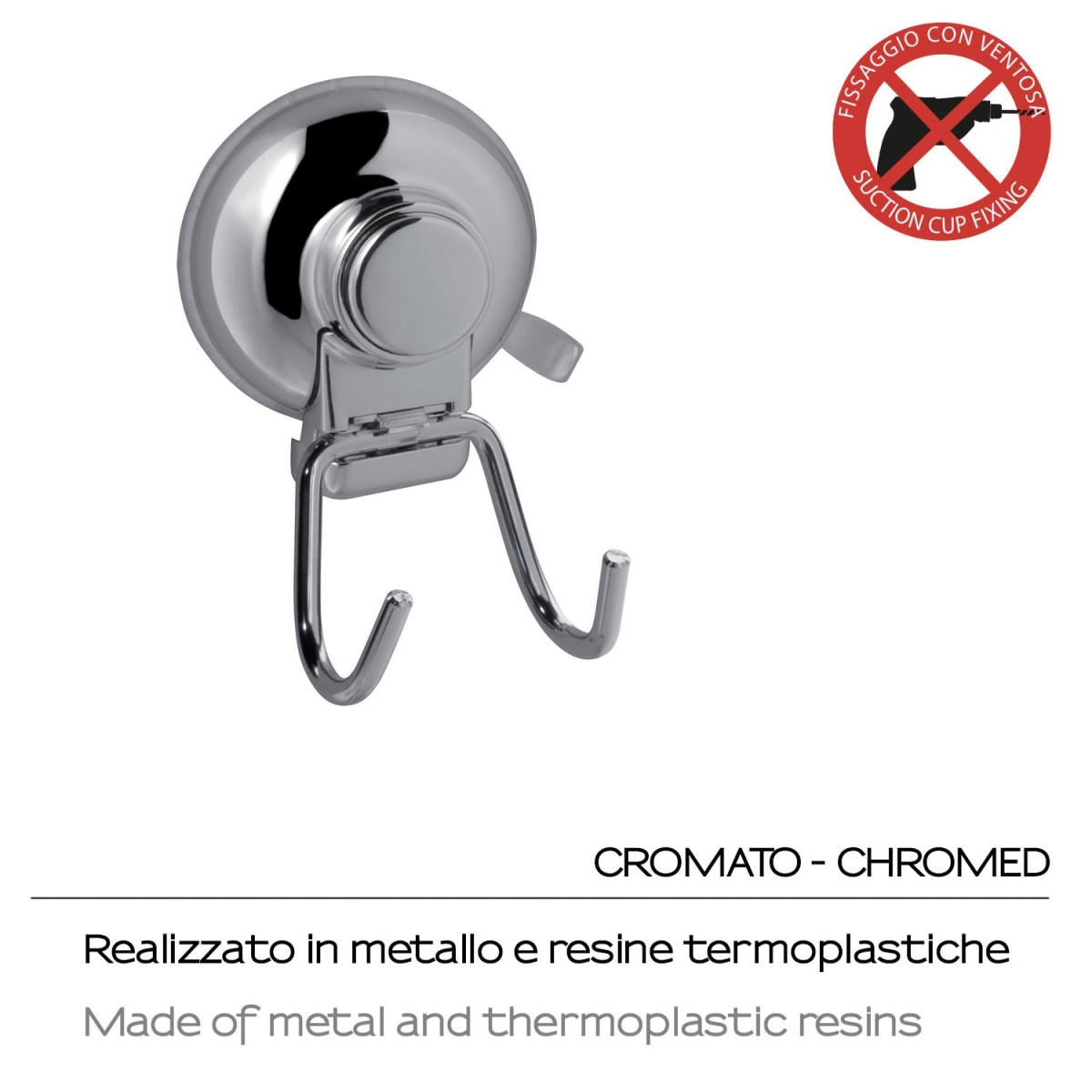 Ambient Photos of Hot Chrome Double Suction Cup Hanger [51242]