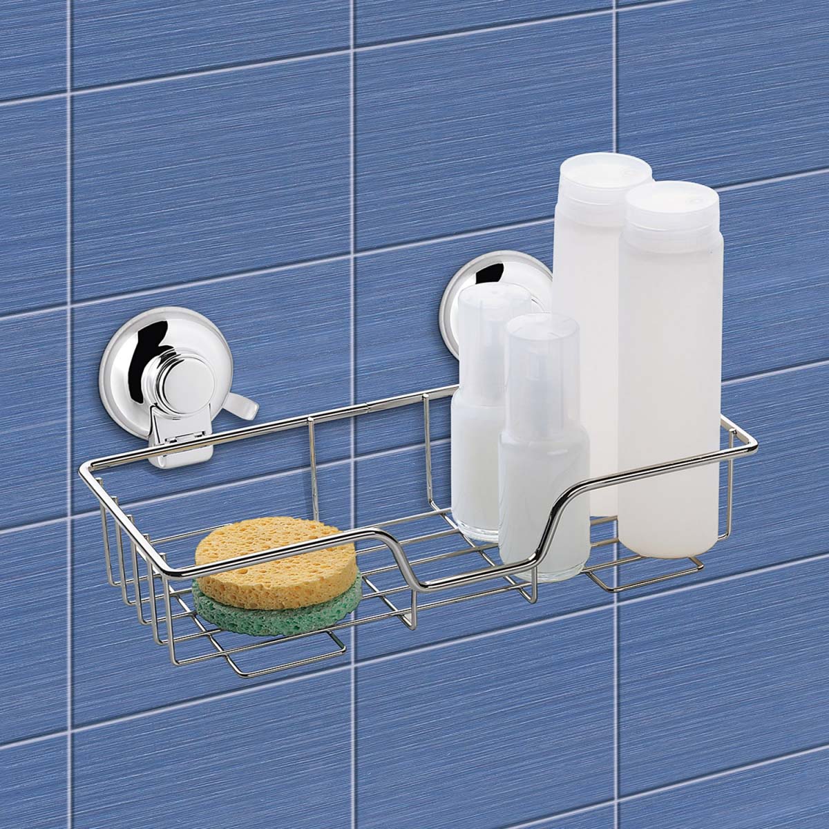 Ambient photos of Rectangular Object Holder Hot Suction Cup Chrome [51257]