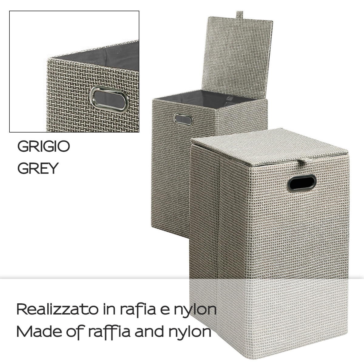 Foto de Cesto De Ropa 70 Lt Lavanda Gris