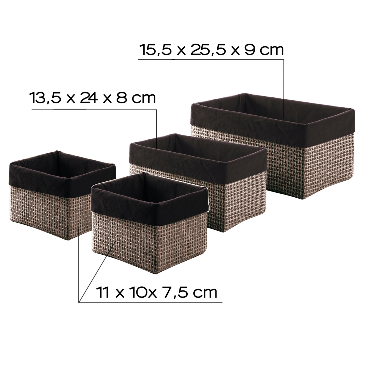 Ambient photos of Set 4 Lavender Moka Baskets