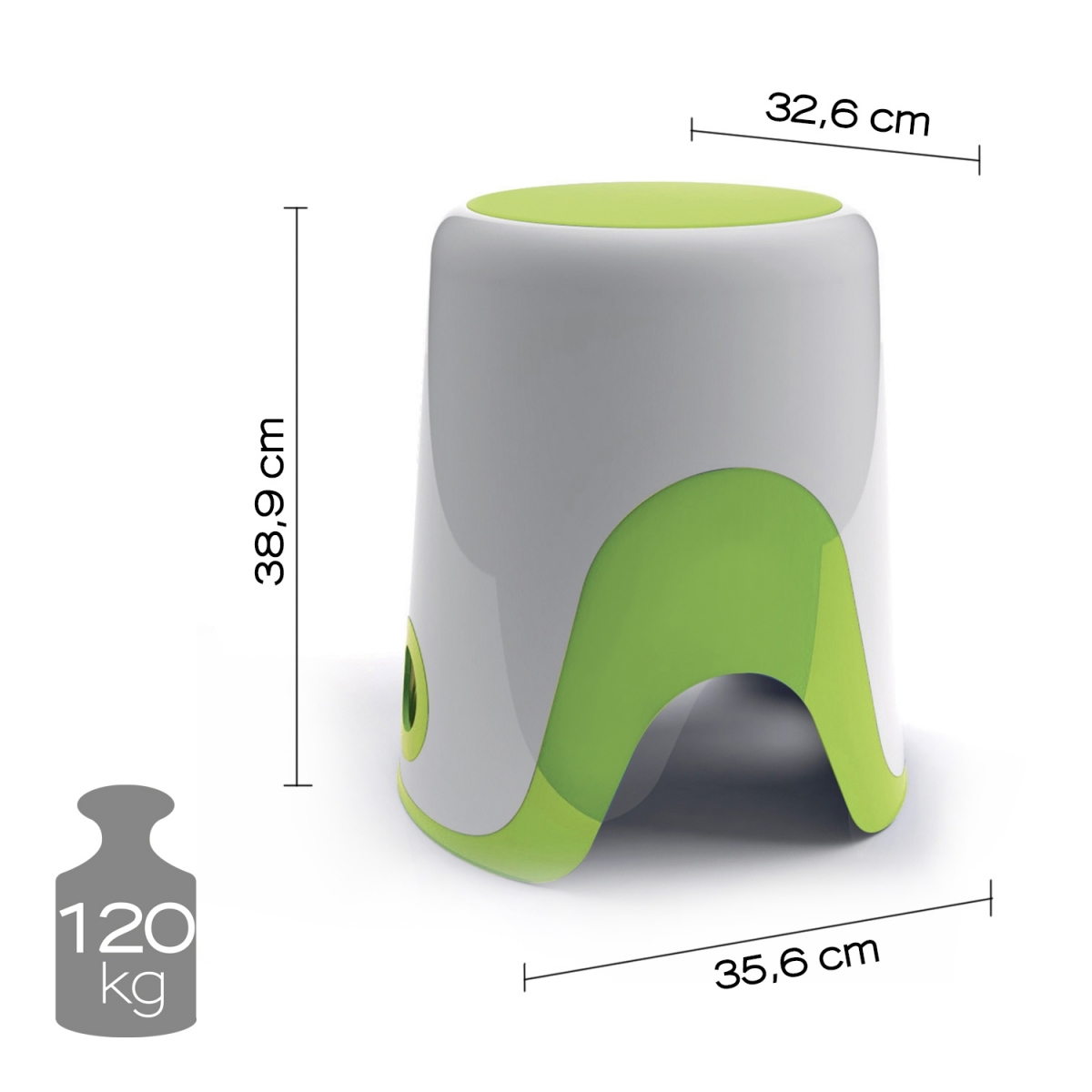 Ambientfotos von Wendy White-Green Container Stool [51294]