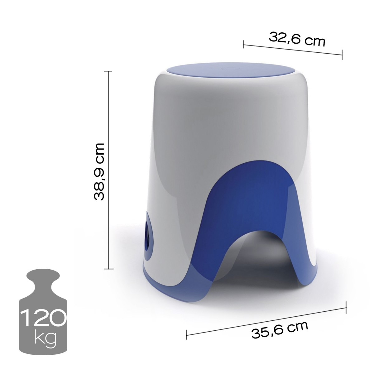 Fotos ambiente de Wendy White-Blue Container Stool [51299]