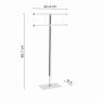 Image of Rainbow Transparent White-Chrome Standing Towel Rack