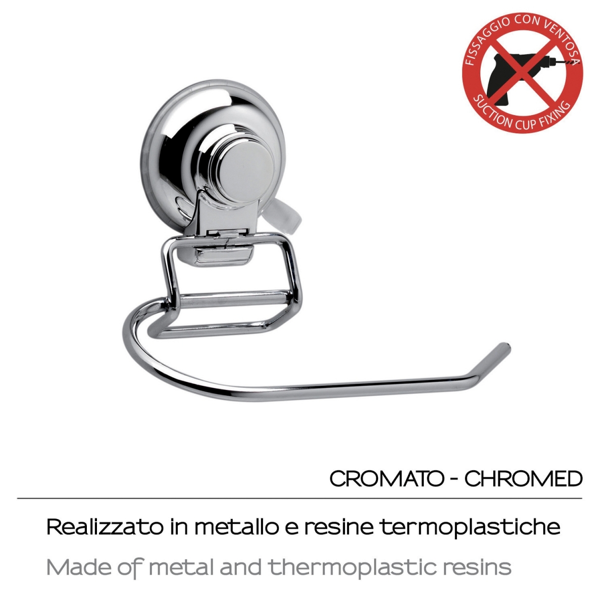 Image of Hot Chrome Suction Cup Holder
