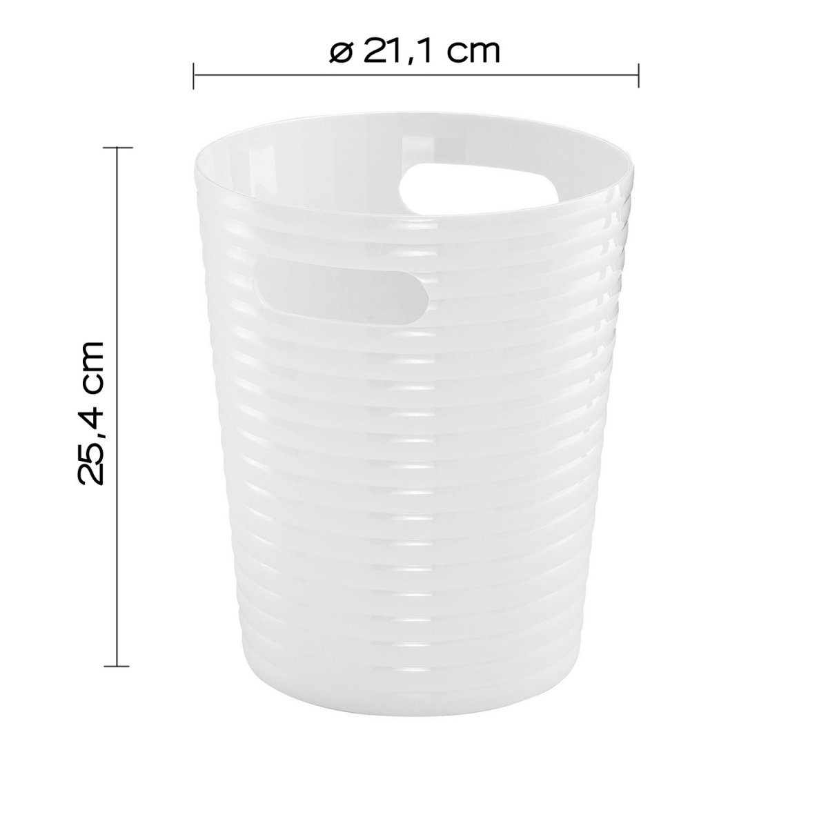 Detail of Trash Can 6.6 Lt Glady White