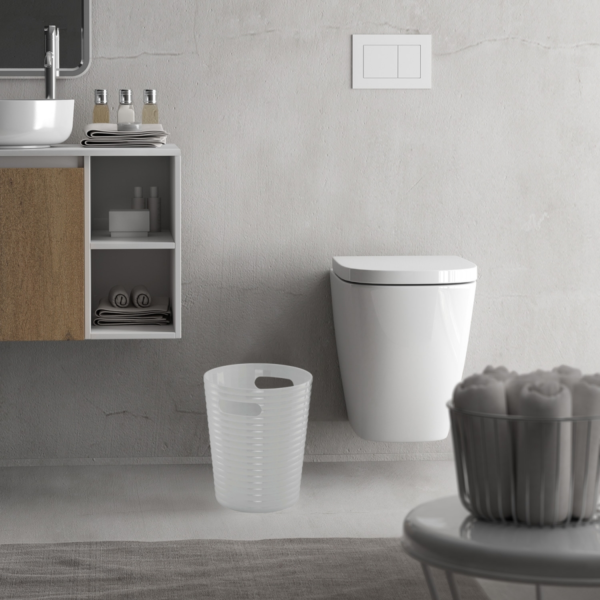 Glady White 6.6 Lt Trash Can