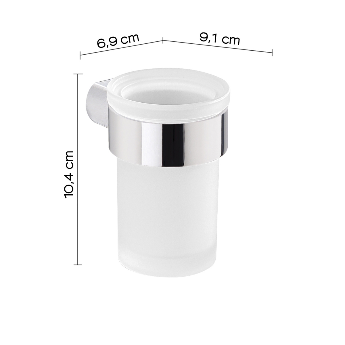 Detail of Pirenei Chrome Toothbrush Holder