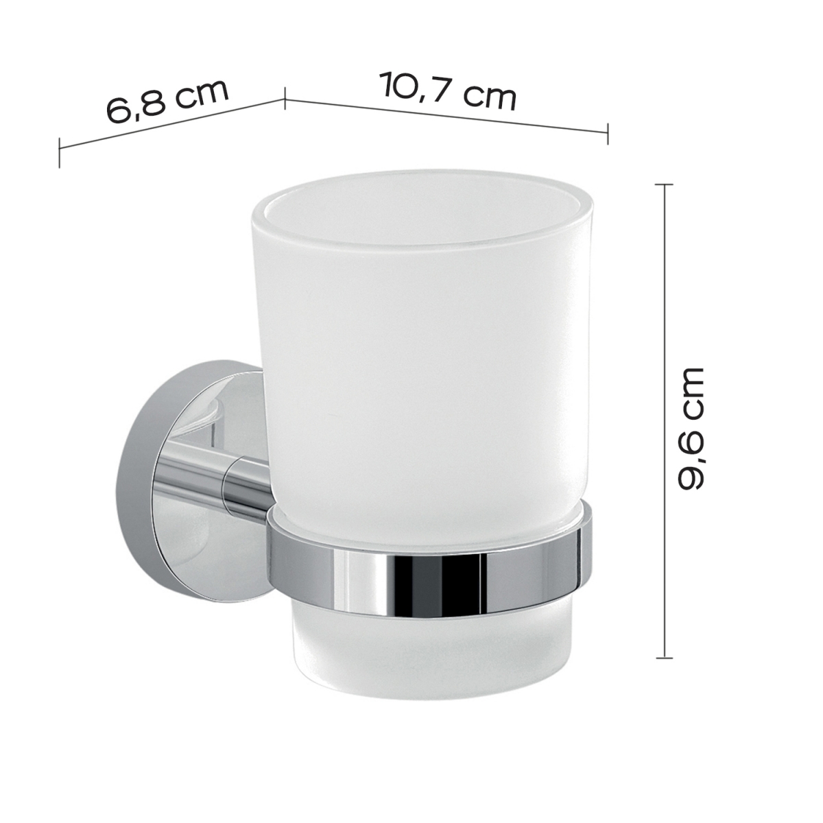 Photos de l’environnement de Eros Chrome Toothbrush Holder [51398]