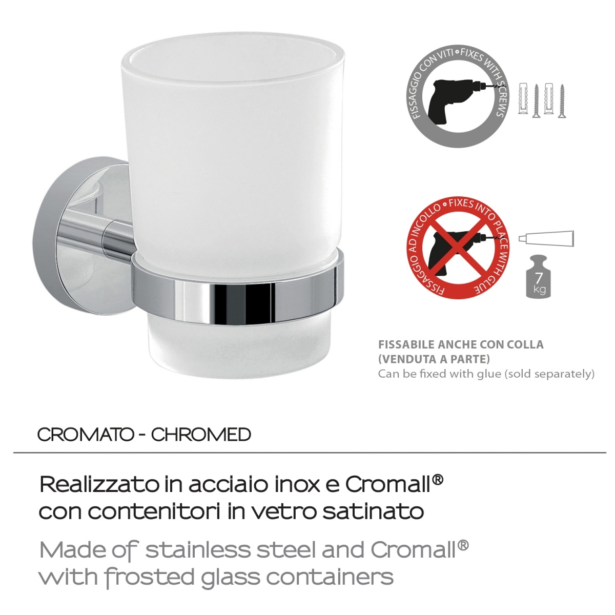 Foto de Eros Chrome Brush Holder