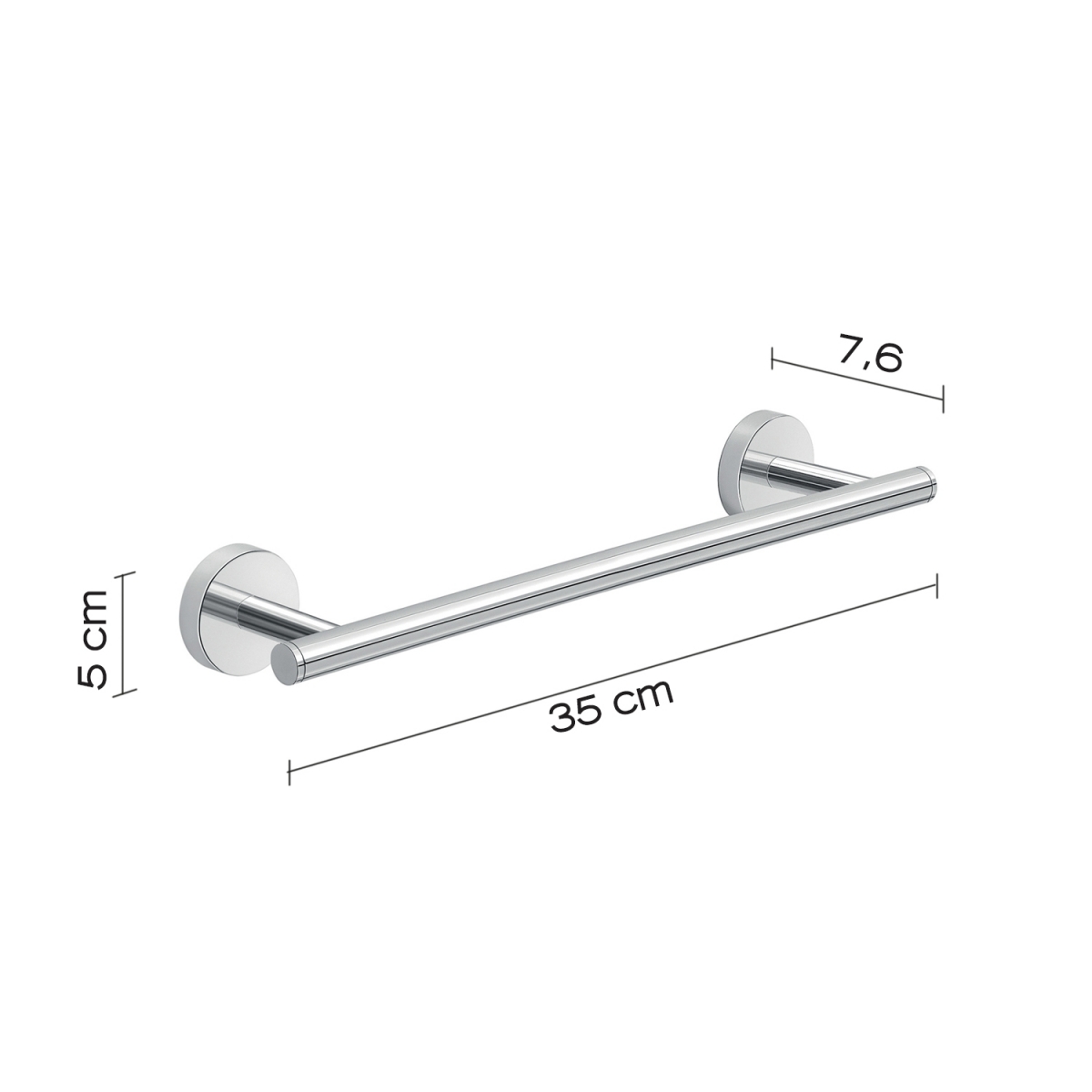 Ambient photos of Towel Rack 35 Cm Eros Chrome [51409]