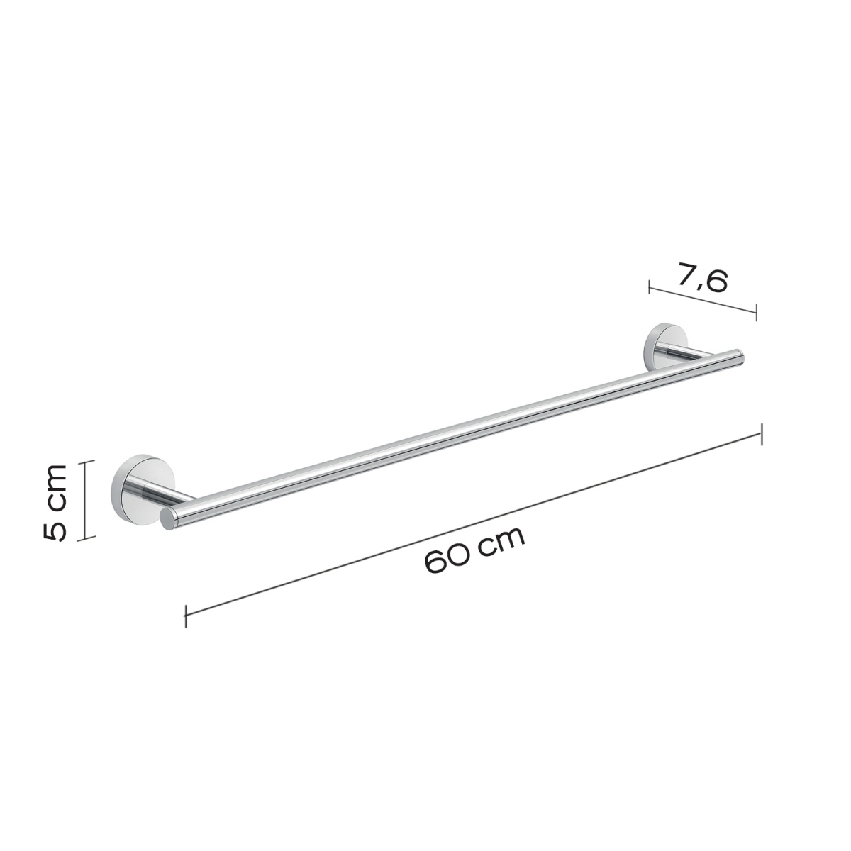 Ambient photos of Towel rack 60 Cm Eros Chrome [51416]