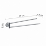 Double Eros Chrome Towel Rack