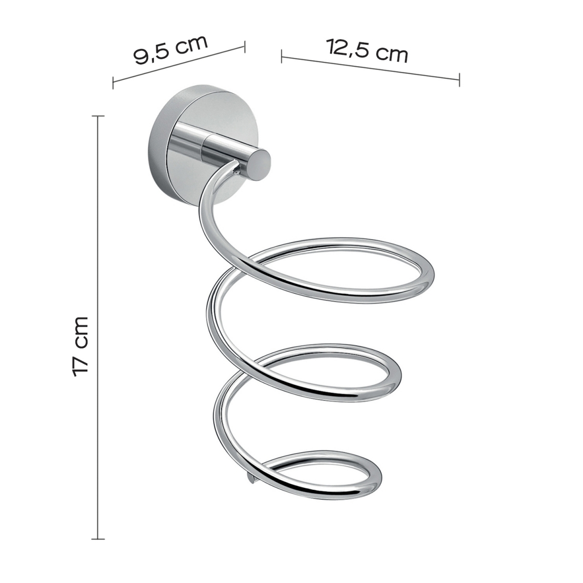 Detail of Eros Chrome Dryer Holder