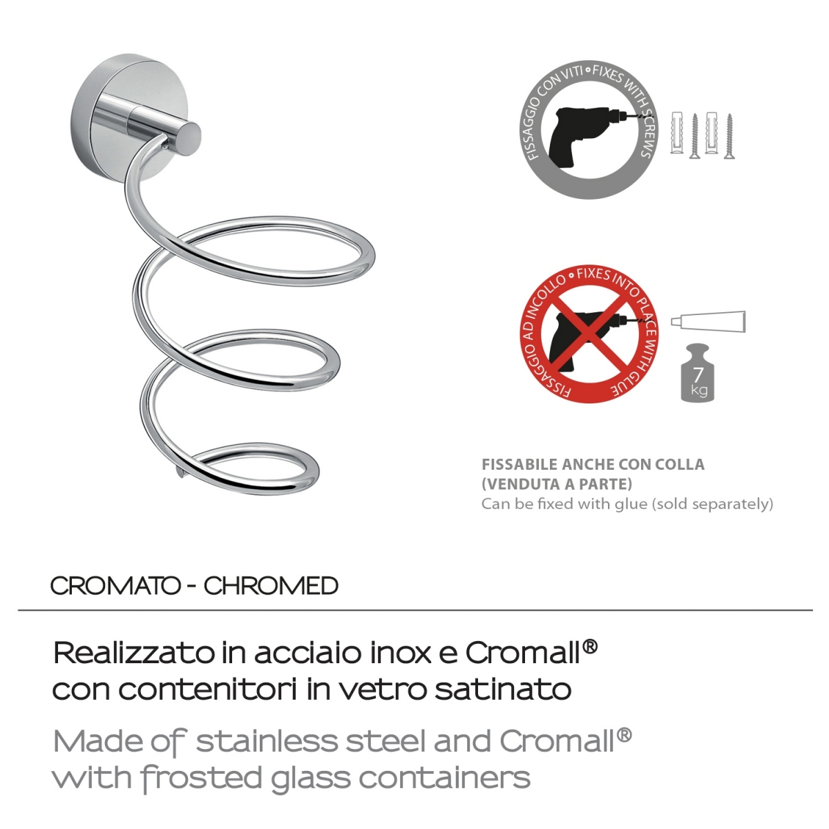 Photo of Eros Chrome Dryer Holder