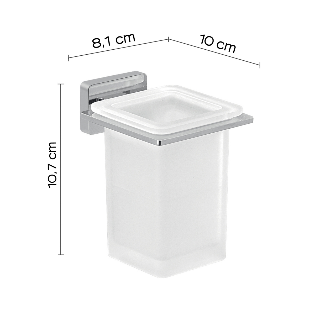 Fotos ambiente de Atena Chrome Brush Holder [51439]