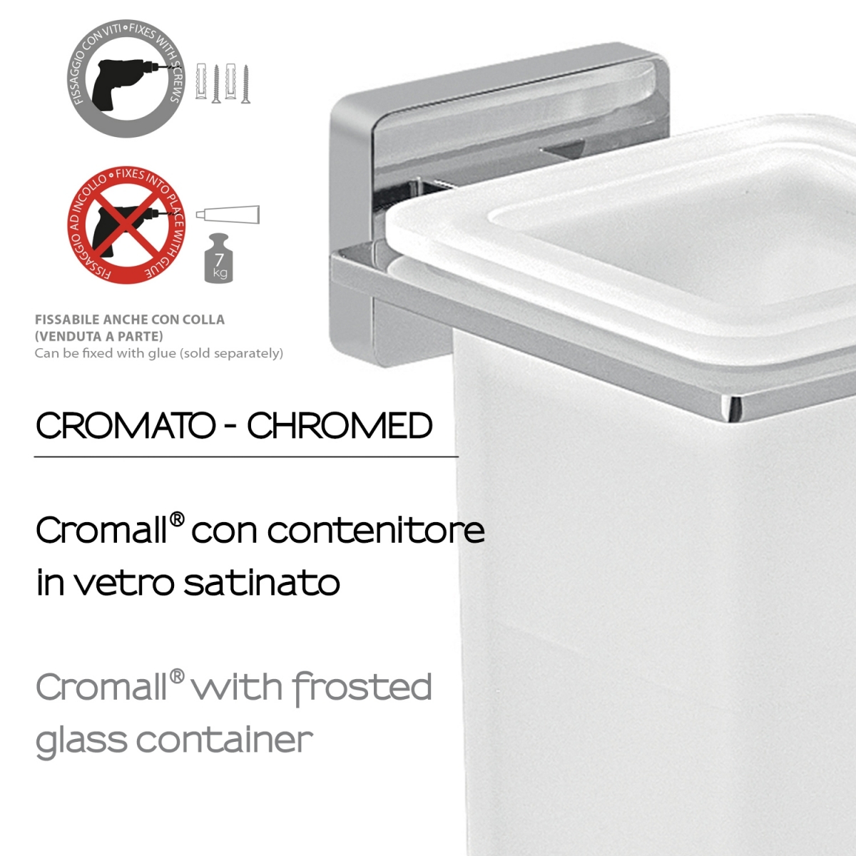 Fotos ambiente de Atena Chrome Brush Holder [51440]