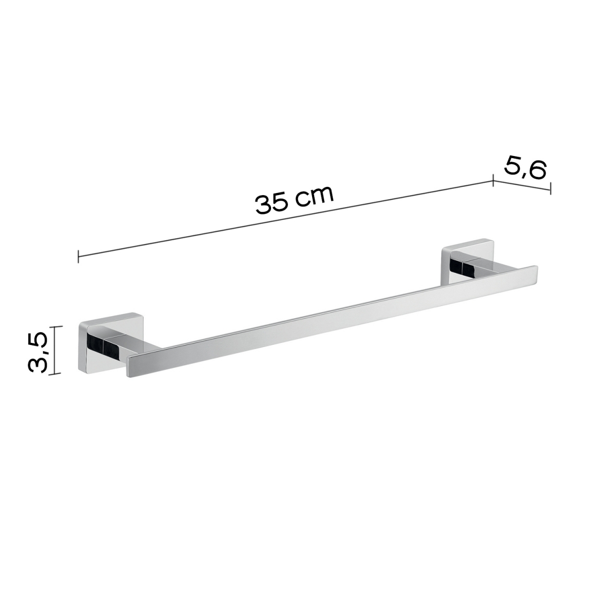 Ambient photos of Towel rack 35 Cm Atena Chrome [51451]