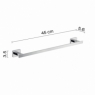 Atena Chrome Towel Rack 45 Cm