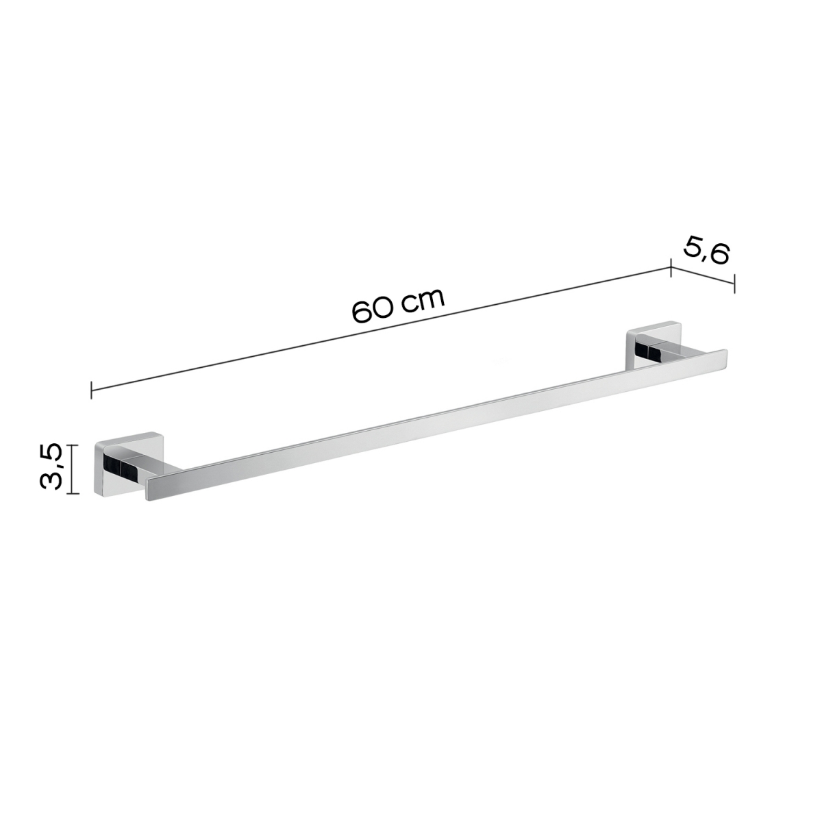 Umgebungsfotos des Handtuchhalters 60 cm Atena Chrome [51461]