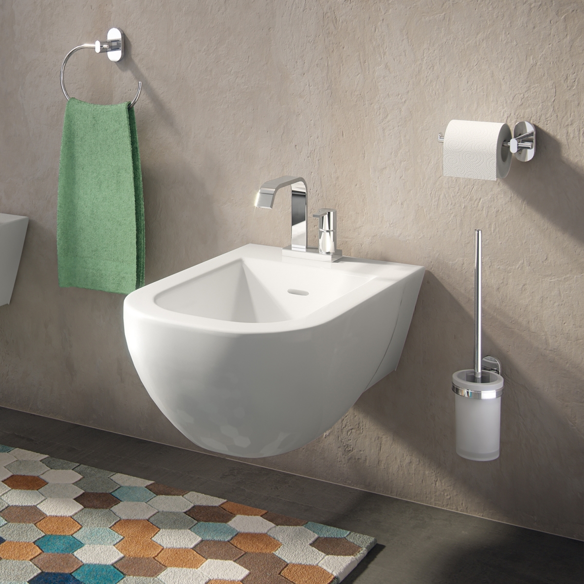 Porte-rouleau chrome Febo