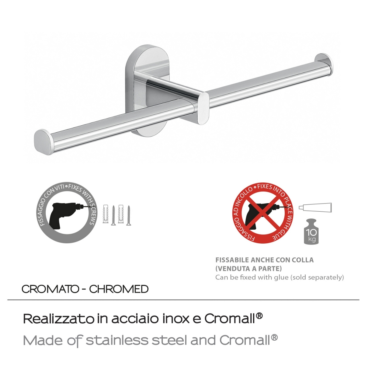 Febo Double Chrome Roll Holder