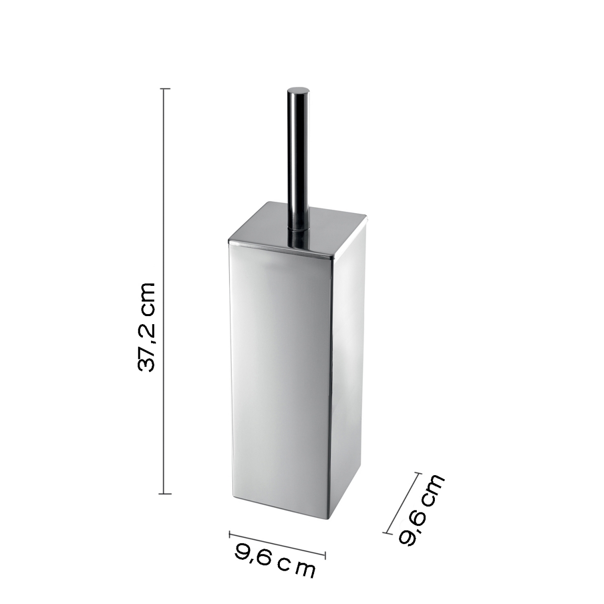 Teseo Chrome Floor Toilet Brush Holder