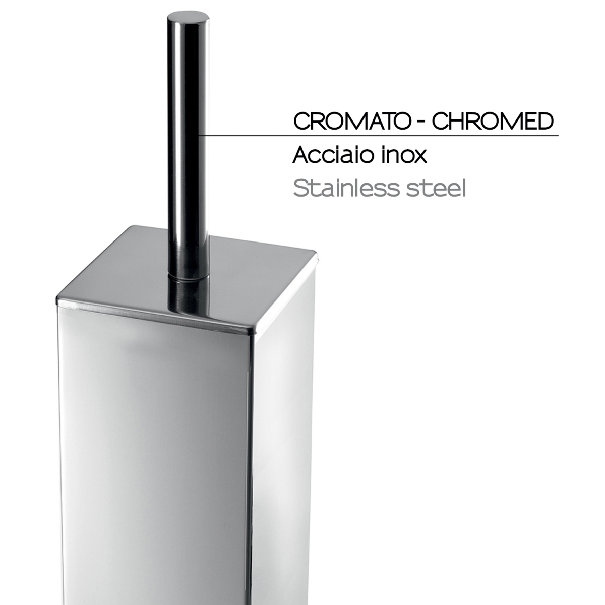 Foto de Teseo Chrome Floor Brush Holder