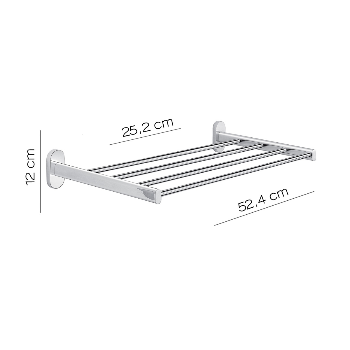 Detail of Febo Chrome Towel Rack