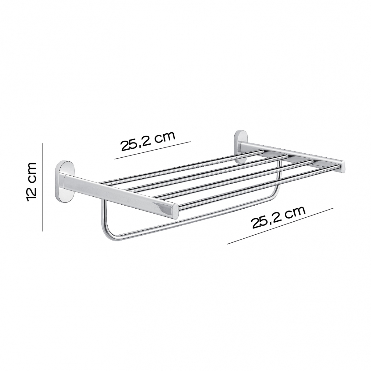 Étagère à serviettes double Febo Chrome