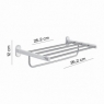 Double Towel Shelf Febo Chrome