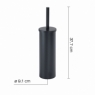 Detail of Flip Matte Black Floor Toilet Brush Holder