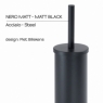 Image of Flip Matte Black Floor Toilet Brush Holder