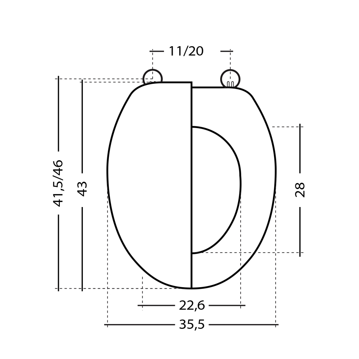 Acquamarina White Toilet Seat Lid