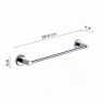 Detail of Felce Set 4 Pcs. (Towel rack 35Cm, Towel holder, Hanger, Ring) Chrome