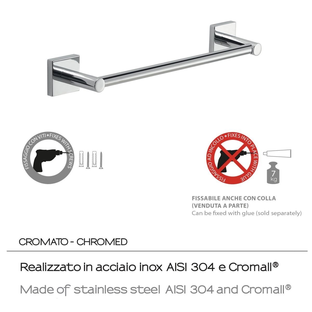 Ambient photos of Towel rack 30 Cm Fuji Chrome [51546]