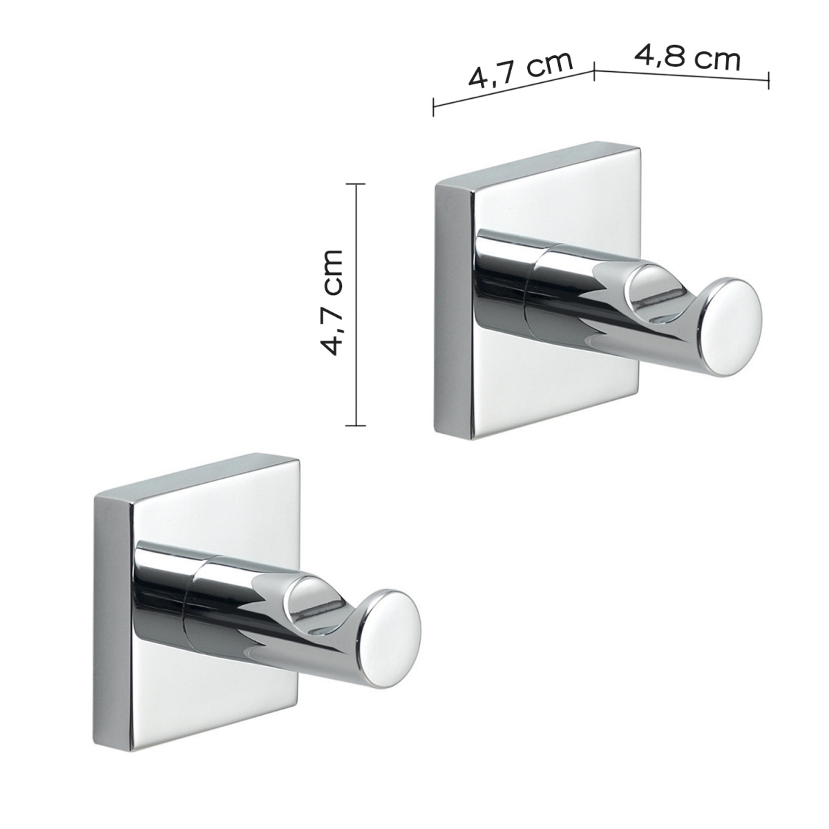 Gedy Fuji Supporto Asciugacapelli Da Parete – Design Italiano In Acciaio Inox AISI 304, Cromo Lucido, Fissaggio A Vite O Biadesivo