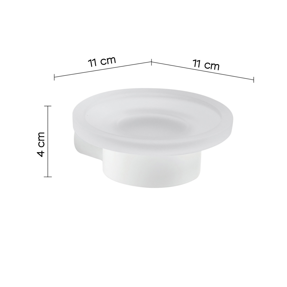 Umgebungsfotos der Pirenei Matte White Soap Dish [51563]
