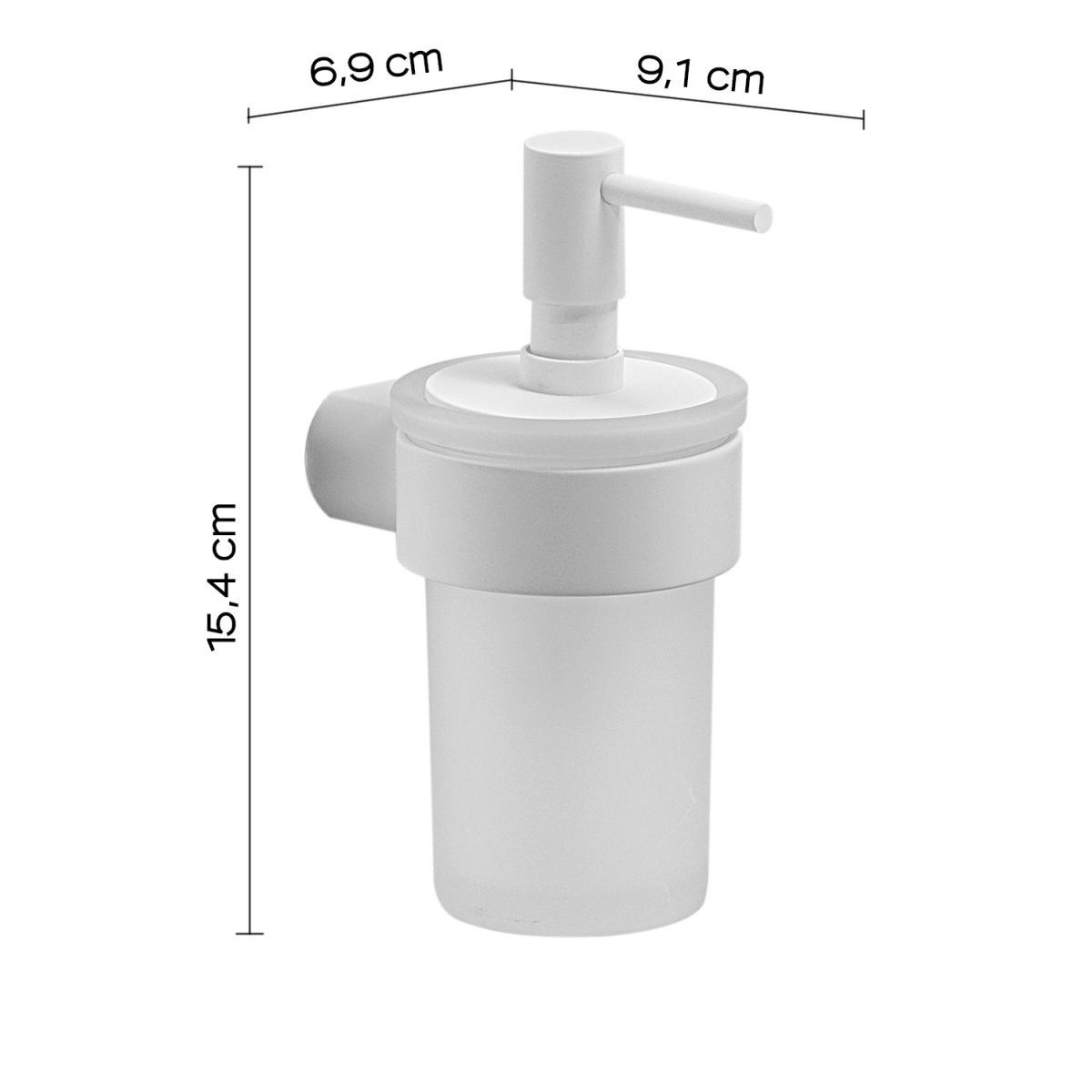 Ambient photos of Pirenei Matte White Dispenser [51566]