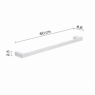 Umgebungsfotos des Handtuchhalters 60 cm Pirenei Matte White [51578]
