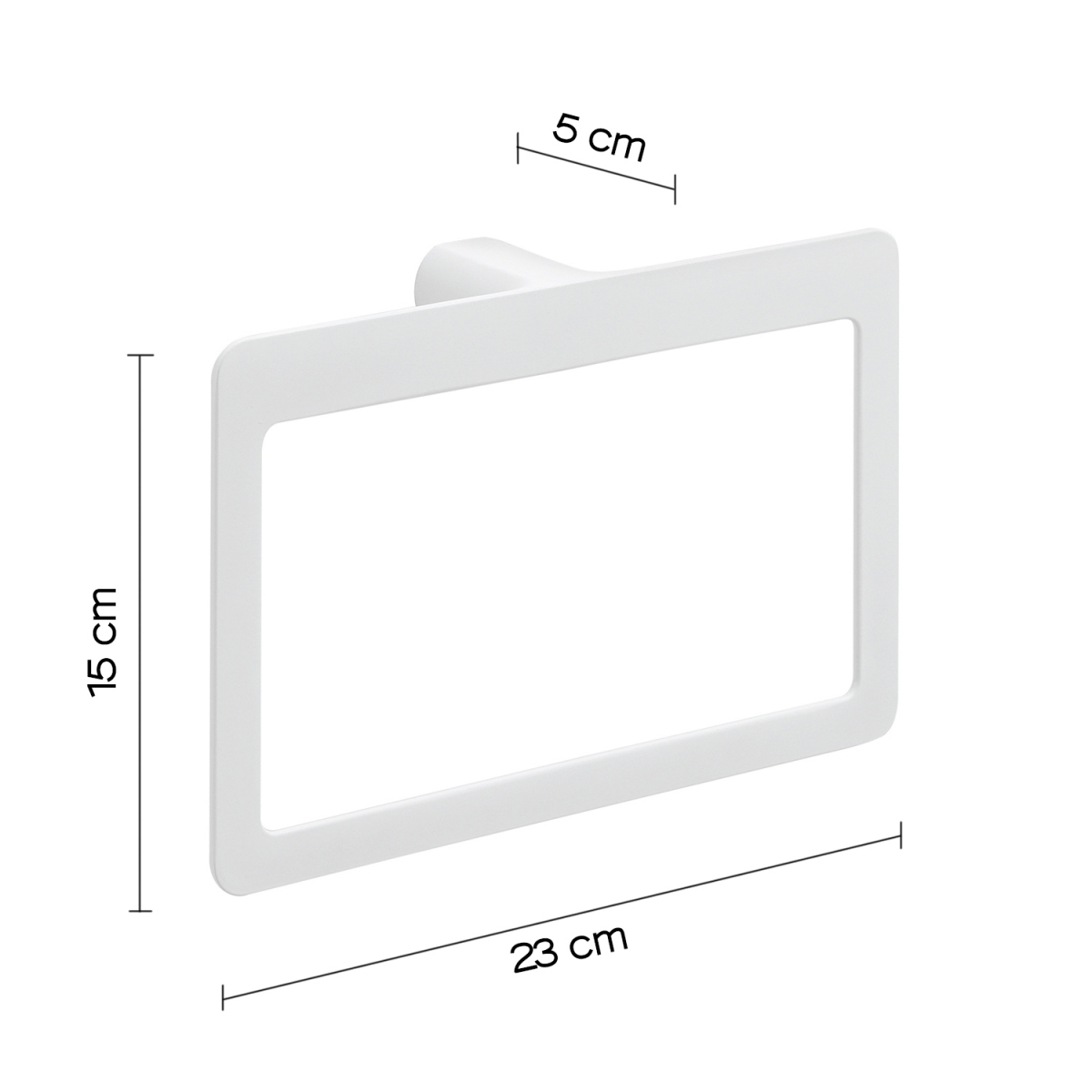 Photo de Porte-serviettes Argolla Pirenei blanc mat