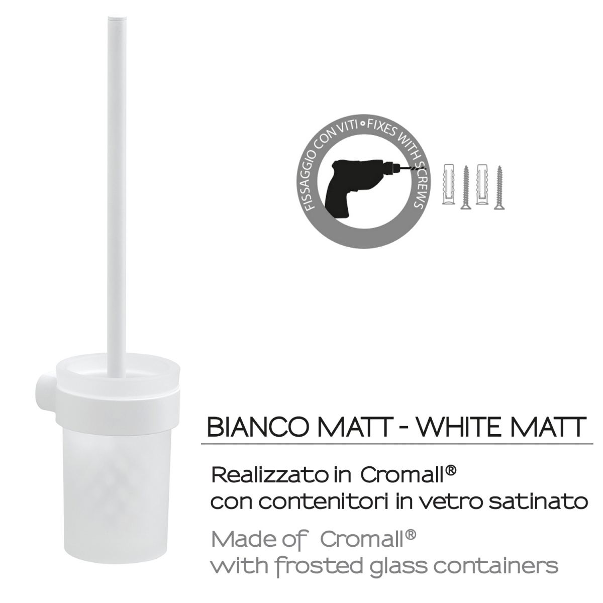 Foto de Escobillero De Pared Pirenei Blanco Mate