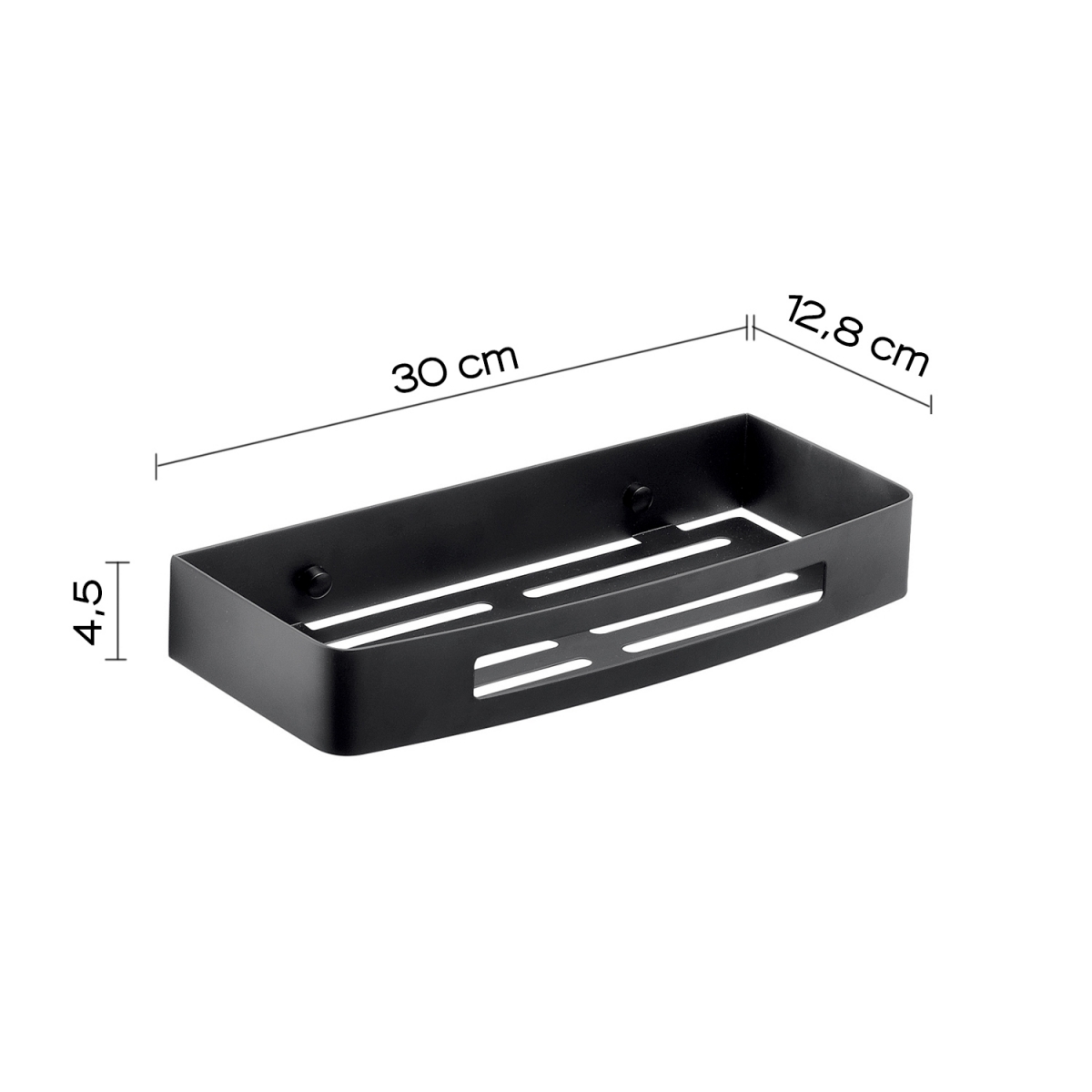 Rectangular Nerva Matte Black Object Holder