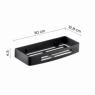 Rectangular Nerva Matte Black Object Holder