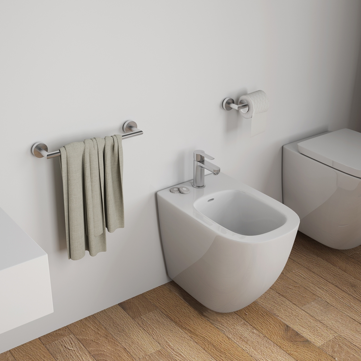 Ambient photos of Towel rack 30 Cm Project Brushed Chrome