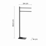 Ambient Photos of Trilly Matte Black Floor Standing Towel Rack [51631]