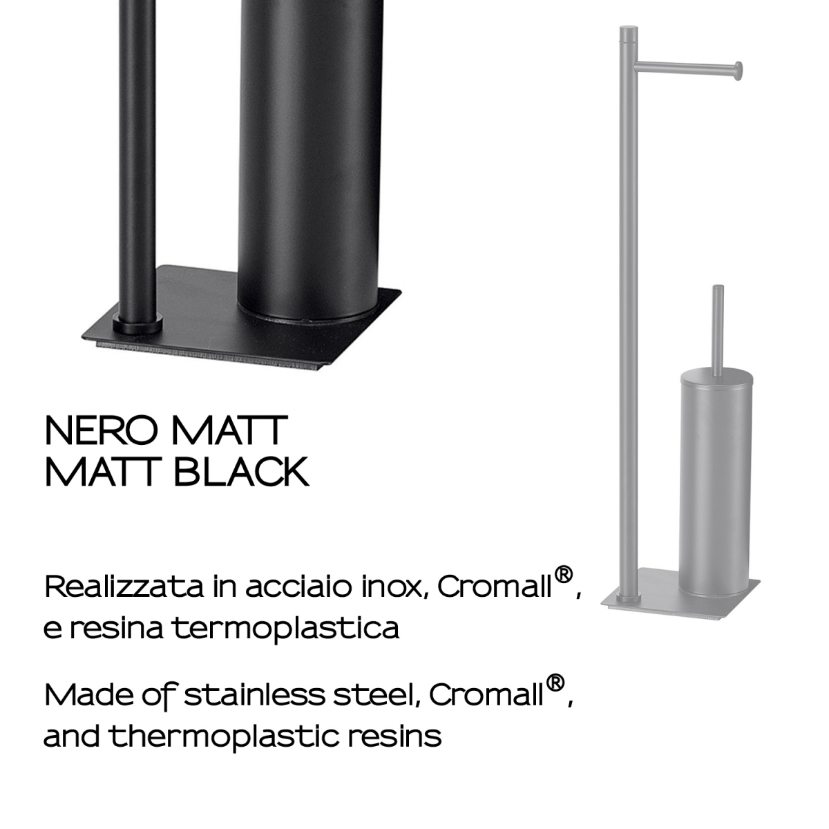 Columna De Pie Trilly Negro Mate