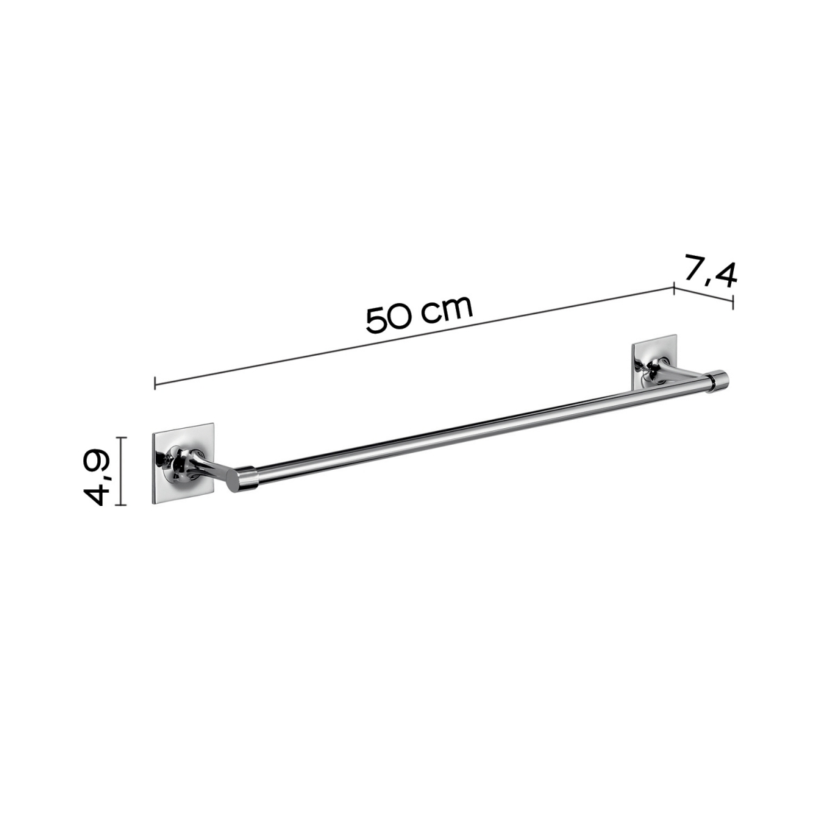 Porte-serviettes 45 cm Wizard Chrome