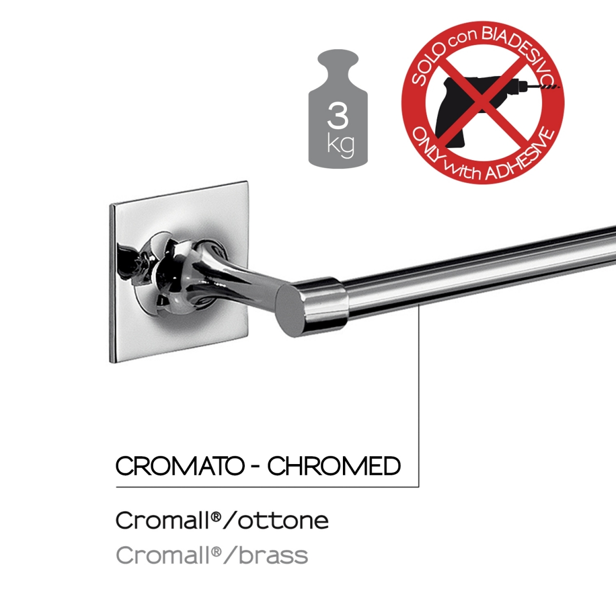 Umgebungsfotos des Handtuchhalters 45 cm Wizard Chrome [51655]